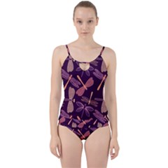 Dragonfly-pattern-design Cut Out Top Tankini Set by Jancukart