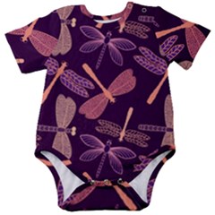 Dragonfly-pattern-design Baby Short Sleeve Onesie Bodysuit