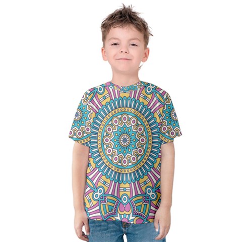 Mandala 01 Kids  Cotton Tee by zappwaits