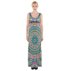 Mandala 01 Thigh Split Maxi Dress by zappwaits