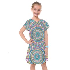 Mandala 01 Kids  Drop Waist Dress by zappwaits