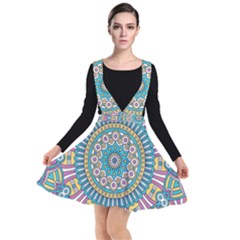 Mandala 01 Plunge Pinafore Dress by zappwaits