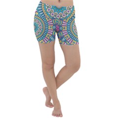 Mandala 01 Lightweight Velour Yoga Shorts by zappwaits