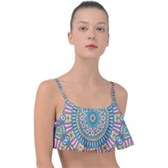 Mandala 01 Frill Bikini Top by zappwaits