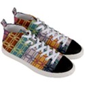 Grungy Vintage Patterns Men s Mid-Top Canvas Sneakers View3