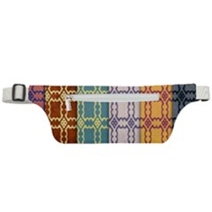 Grungy Vintage Patterns Active Waist Bag