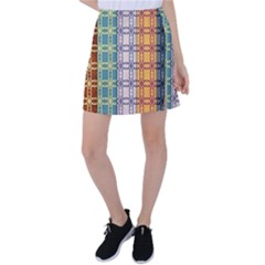 Grungy Vintage Patterns Tennis Skirt by artworkshop