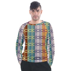 Grungy Vintage Patterns Men s Long Sleeve Raglan Tee