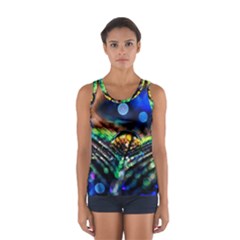 Peacock Feather Drop Sport Tank Top  by artworkshop