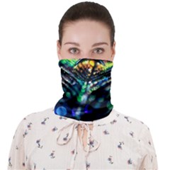 Peacock Feather Drop Face Covering Bandana (adult)