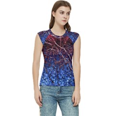 Autumn Fractal Forest Background Women s Raglan Cap Sleeve Tee by Amaryn4rt