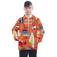 Seamless-pattern-vector-beach-holiday-theme-set Men s Half Zip Pullover by Jancukart