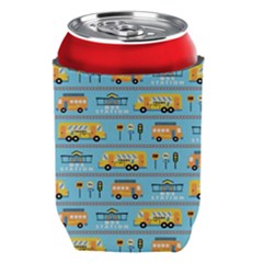 Buses-cartoon-pattern-vector Can Holder by Jancukart