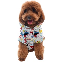 Seamless-pattern-vector-sailing-equipments-cartoon Dog Coat