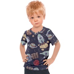 Hand-drawn-pattern-space-elements-collection Kids  Sports Tee
