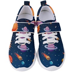 Background-template-with-bright-stars-dark-sky Women s Velcro Strap Shoes