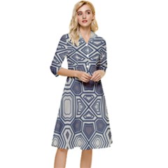 Abstract Pattern Geometric Backgrounds Classy Knee Length Dress by Eskimos