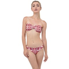 Abstract Pattern Geometric Backgrounds  Classic Bandeau Bikini Set by Eskimos