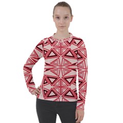 Abstract Pattern Geometric Backgrounds  Women s Pique Long Sleeve Tee