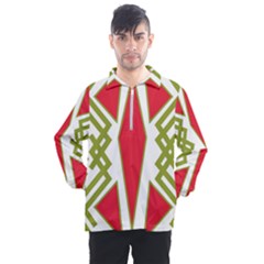 Abstract Pattern Geometric Backgrounds Men s Half Zip Pullover by Eskimos