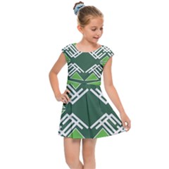 Abstract Pattern Geometric Backgrounds  Kids  Cap Sleeve Dress by Eskimos