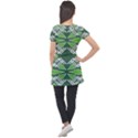 Abstract pattern geometric backgrounds  Puff Sleeve Tunic Top View2