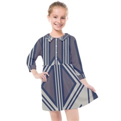 Abstract pattern geometric backgrounds  Kids  Quarter Sleeve Shirt Dress