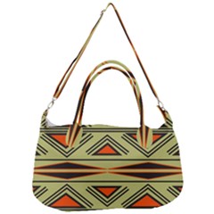 Abstract Pattern Geometric Backgrounds Removal Strap Handbag by Eskimos