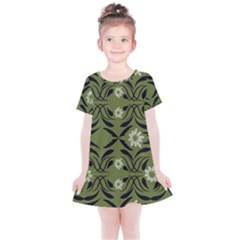 Folk flowers print Floral pattern Ethnic art Kids  Simple Cotton Dress