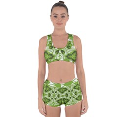 Folk Flowers Print Floral Pattern Ethnic Art Racerback Boyleg Bikini Set by Eskimos