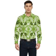 Folk Flowers Print Floral Pattern Ethnic Art Men s Long Sleeve  Shirt by Eskimos