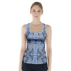 Folk flowers print Floral pattern Ethnic art Racer Back Sports Top