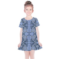 Folk Flowers Print Floral Pattern Ethnic Art Kids  Simple Cotton Dress