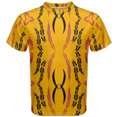 Folk flowers print Floral pattern Ethnic art Men s Cotton Tee