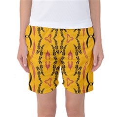 Folk flowers print Floral pattern Ethnic art Women s Basketball Shorts