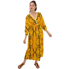 Folk flowers print Floral pattern Ethnic art Grecian Style  Maxi Dress