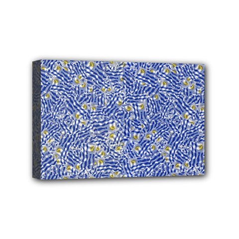 Uruguay Flag Motif Pattern Mini Canvas 6  X 4  (stretched) by dflcprintsclothing