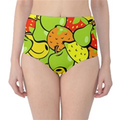 Fruit Food Wallpaper Classic High-waist Bikini Bottoms by Dutashop