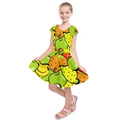 Fruit Food Wallpaper Kids  Short Sleeve Dress