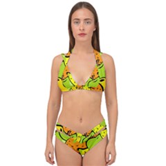 Fruit Food Wallpaper Double Strap Halter Bikini Set by Dutashop