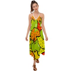 Fruit Food Wallpaper Halter Tie Back Dress 