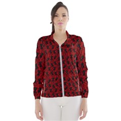 Micro Blood Red Cats Women s Windbreaker by InPlainSightStyle