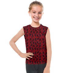 Micro Blood Red Cats Kids  Mesh Tank Top by InPlainSightStyle