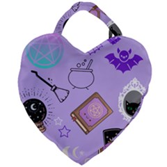 Pastel Goth Witch Purple Giant Heart Shaped Tote