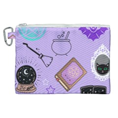 Pastel Goth Witch Purple Canvas Cosmetic Bag (xl) by InPlainSightStyle