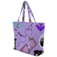 Pastel Goth Witch Purple Zip Up Canvas Bag by InPlainSightStyle