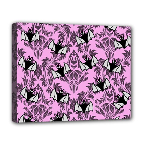 Pink Bats Deluxe Canvas 20  X 16  (stretched)