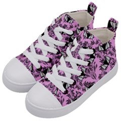 Pink Bats Kids  Mid-top Canvas Sneakers by InPlainSightStyle