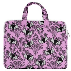Pink Bats Macbook Pro 16  Double Pocket Laptop Bag 