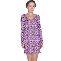 Pink Bat Long Sleeve Nightdress